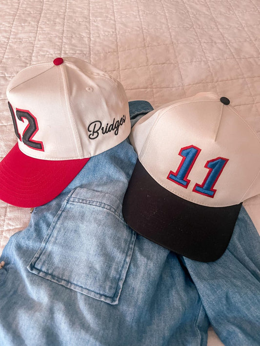 Custom Embroidered Sports Number Hat